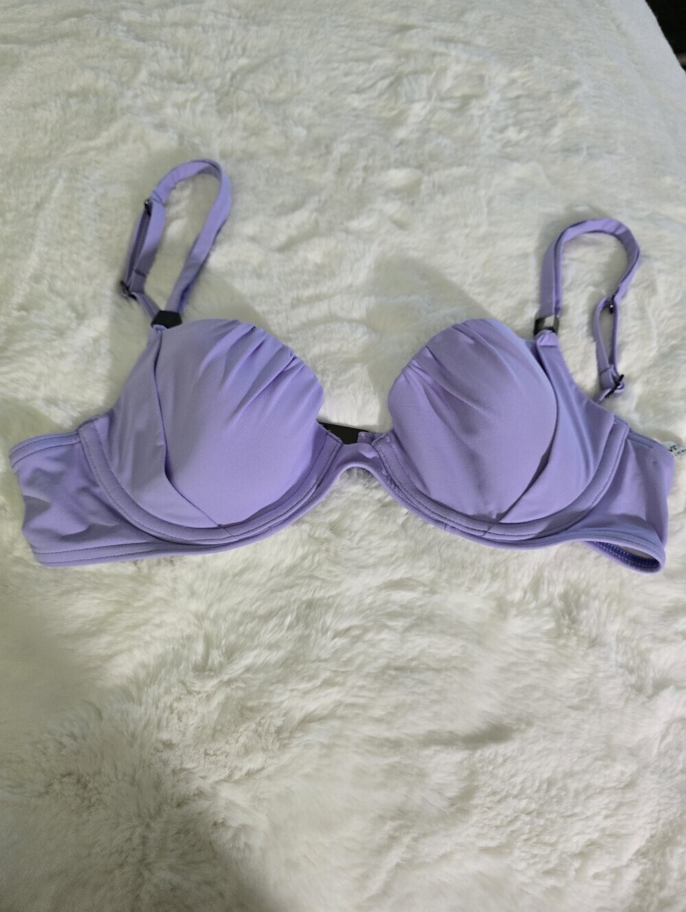 Calvin Klein Lavender Rauched Underwire Bikini Top - Picture 3 of 10